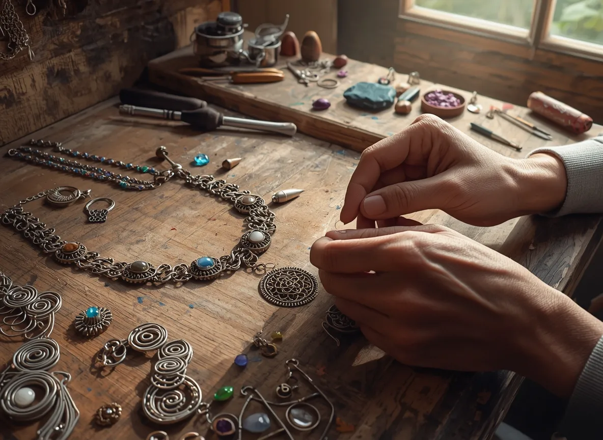 Necklace crafting process