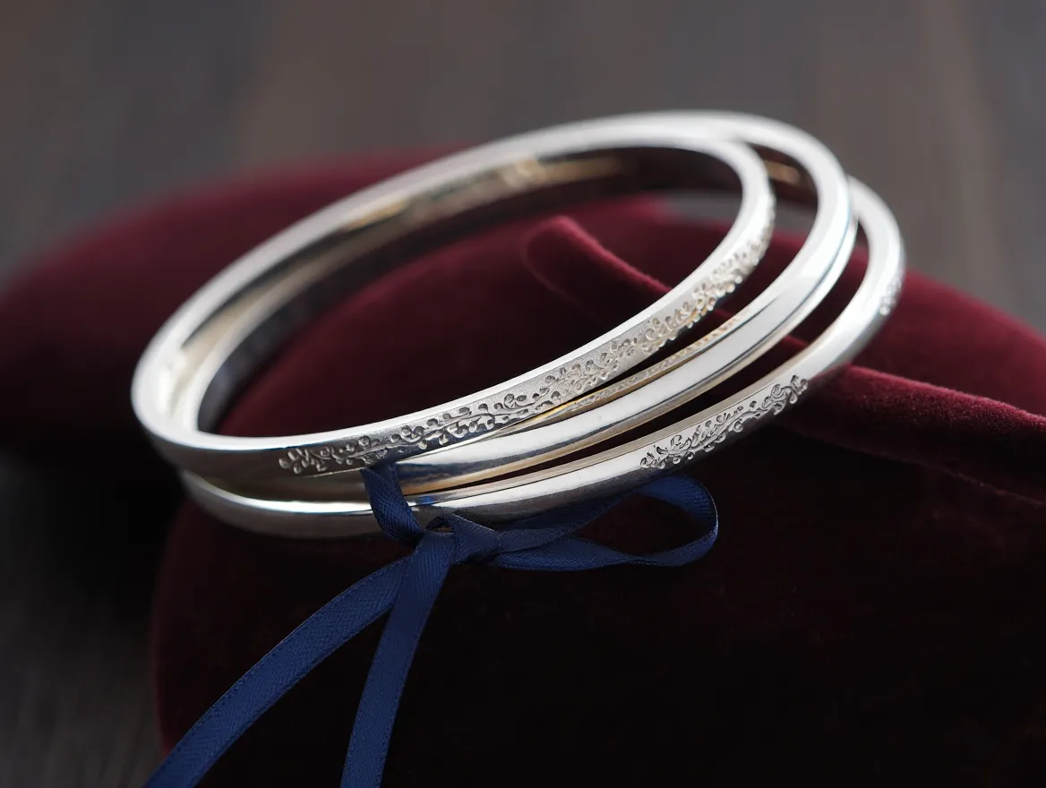 Silver Bangle Set